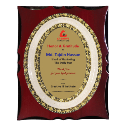 woodenworld white frame crest
